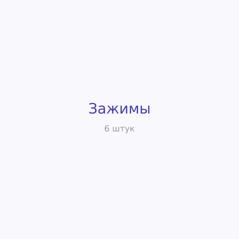 Зажимы для волос, 6 шт